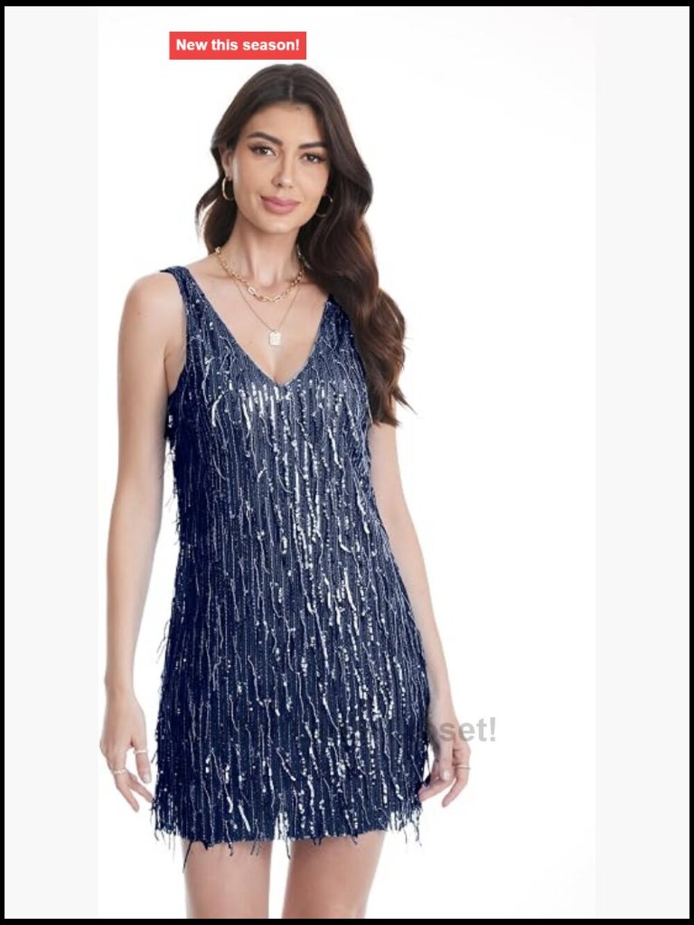 Sequin Bodycon Mini Dress Sleeveless V-Neck Club Party